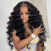 Amazing! Highest Elasticity Loose Wave 13*4 Lace Frontal Wig 200% Density